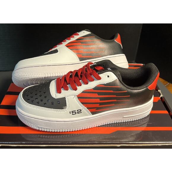 Speedway CUSTOM Shoe Surgeon 52 Sneakers Black/Red/White Low-Top C M6 W8‎ NIB main image 9